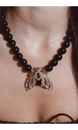 Bill Skinner Tahition / Gold Moth Statement Tahition Pearl Necklace  