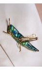 Bill Skinner Gold Grasshopper Brooch  
