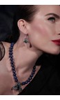 Bill Skinner Lapis / Gold Vintage Moth Statement Necklace  