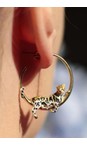 Bill Skinner Gold Clouded Leopard Hoop Earring  