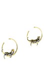 Bill Skinner Gold Clouded Leopard Hoop Earring  