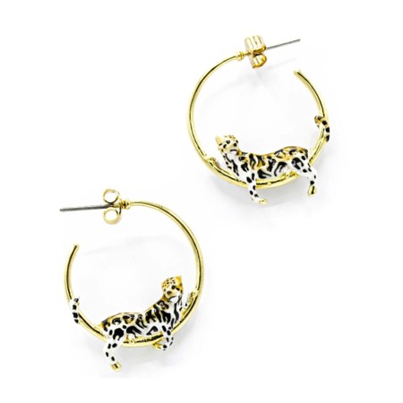 Bill Skinner Clouded Leopard Hoop Earring - Gold