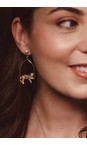 Bill Skinner Gold Clouded Leopard Triangle Earring  