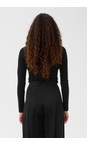 InWear Black Glitter Dagna Lurex V Neck Top  