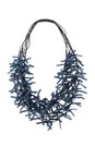 Suzie Blue Dark Blue Knot Multi Strand Dark Blue Jersey Necklace  