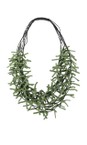 Suzie Blue Green Knot Multi Strand Green Jersey Necklace  