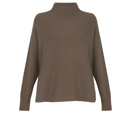 Amazing Woman Jolie Slate Boxy High Neck Knit - Grey