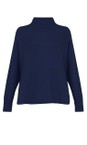 Amazing Woman French Navy Jolie French Navy Boxy High Neck Knit  