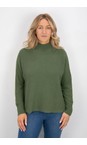 Amazing Woman Sage Green Jolie Sage Green Boxy High Neck Knit  