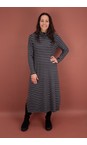 Mama B Riga Antracite Tosca R Riga Antracite Fleece Stripe Long Dress  