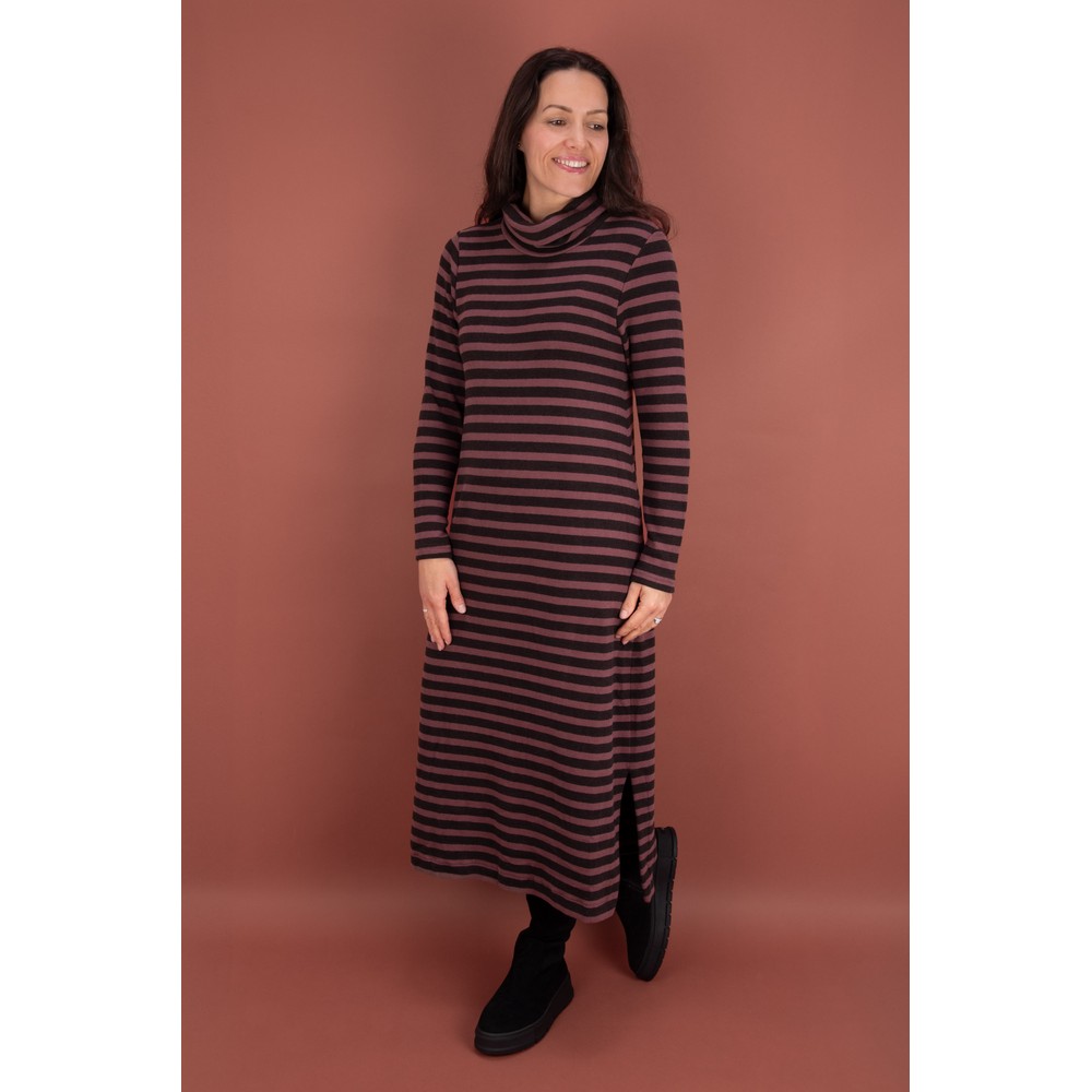 Mama B Tosca R Riga Moro Fleece Stripe Long Dress Riga Moro