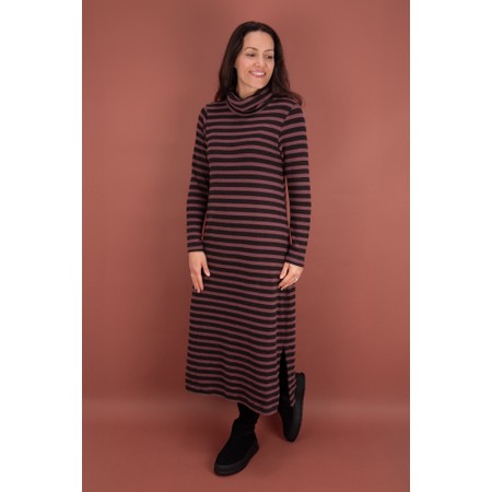 Mama B Tosca R Riga Moro Fleece Stripe Long Dress - Purple