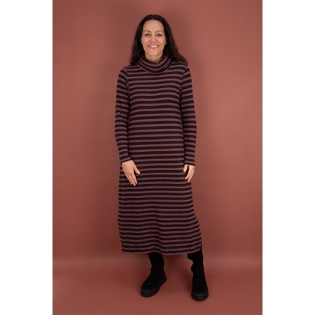 Mama B Tosca R Riga Moro Fleece Stripe Long Dress - Purple