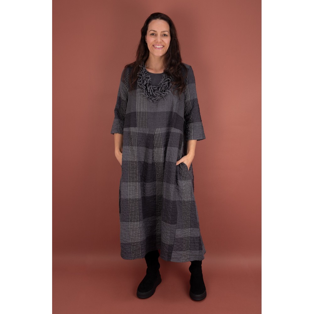 Mama B Reishi S Antracite Check Dress Antracite