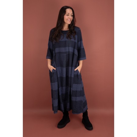 Mama B Reishi S Notte Check Dress - Blue