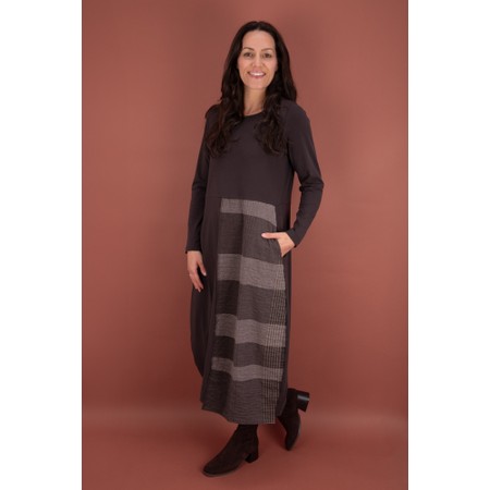 Mama B Mia S Rinde Check Insert Dress - Beige