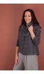 Mama B Riga Antracite Crema R Riga Antracite Stripe Fleece Cardigan  