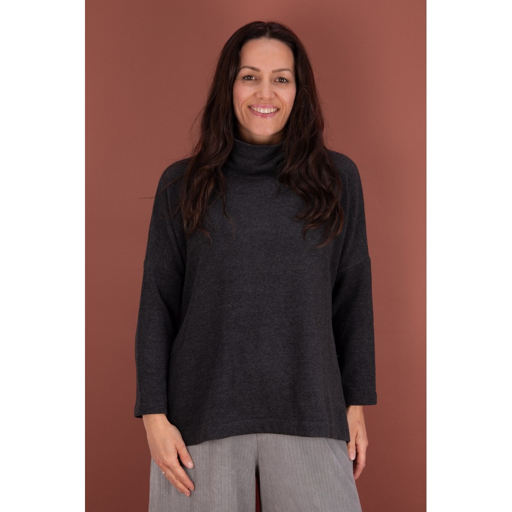 Mama B Dina Anthracite Split Sides Jumper Anthracite