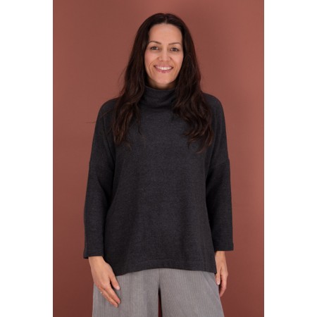 Mama B Dina Anthracite Split Sides Jumper - Grey