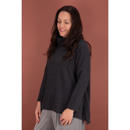 Mama B Dina Anthracite Split Sides Jumper - Grey
