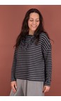 Mama B Riga Antracite Alison R Riga Antracite Stripe Fleece Jumper  