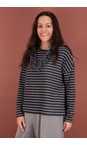 Mama B Riga Antracite Alison R Riga Antracite Stripe Fleece Jumper  