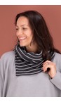 Mama B Riga Antracite Spacco R Riga Antracite Stripe Fleece Snood  