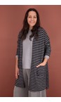 Mama B Riga Antracite Soufle R Riga Antracite Stripe Fleece Cardigan  