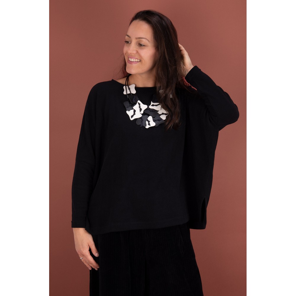 Mama B Martis U Nero Wide Knit Jumper Nero