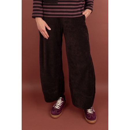 Mama B Lipsia Moro Easy Fit 7/8 Cord Trousers - Brown