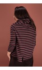 Mama B Riga Moro Crema R Riga Moro Stripe Fleece Cardigan  