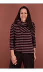 Mama B Riga Moro Crema R Riga Moro Stripe Fleece Cardigan  