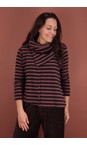 Mama B Riga Moro Crema R Riga Moro Stripe Fleece Cardigan  