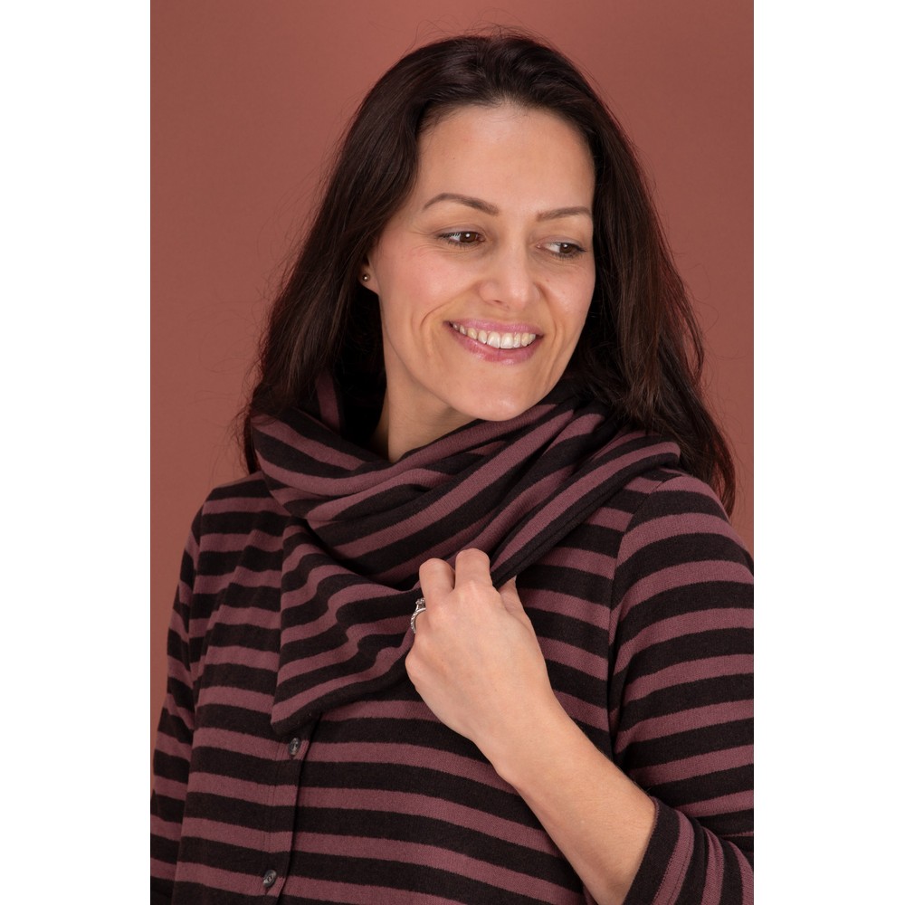 Mama B Spacco R Riga Moro Stripe Fleece Snood Riga Moro