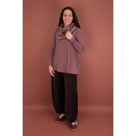 Mama B Lipsia Moro Easy Fit 7/8 Cord Trousers - Brown