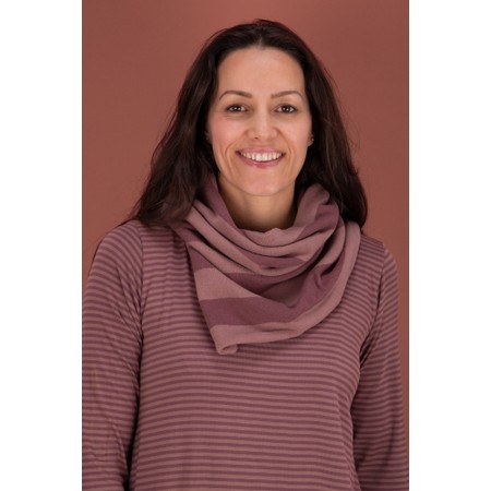 Mama B Spacco R Riga Cipolla Stripe Fleece Snood - Brown