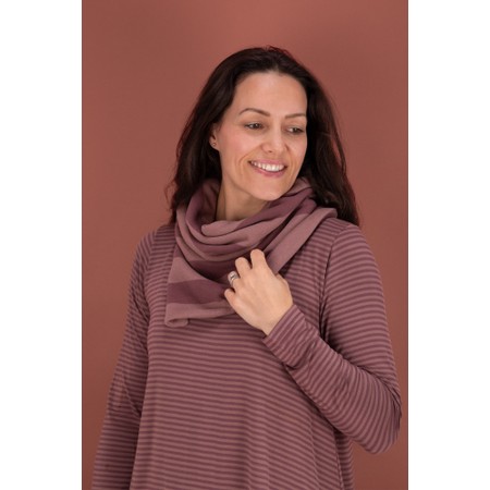 Mama B Spacco R Riga Cipolla Stripe Fleece Snood - Brown