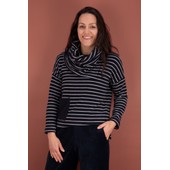 Buccia R Riga Notte Boxy Stripe Top