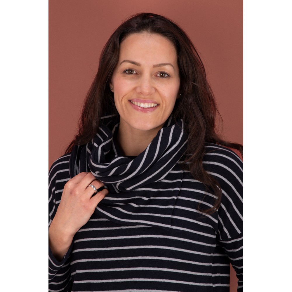 Mama B Spacco R Riga Notte Stripe Fleece Snood Riga Notte