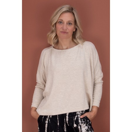 Mama B Kira Lievito Boxy Fleece Jumper - Off-White