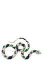 Bill Skinner Gold Bejewelled Snake Brooch  