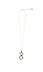 Bill Skinner Gold Bejewelled Snake Pendant Necklace  