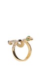 Bill Skinner Gold Bejewelled Snake Ring  