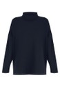 Amazing Woman Dark Navy Ginny Dark Navy Cowl Neck Jersey Top  
