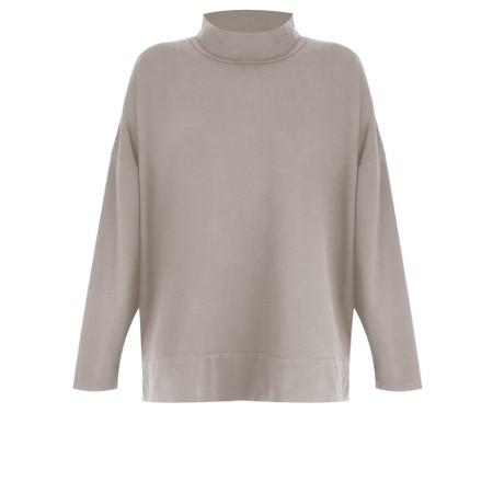 Amazing Woman Ginny Fango Cowl Neck Jersey Top - Brown