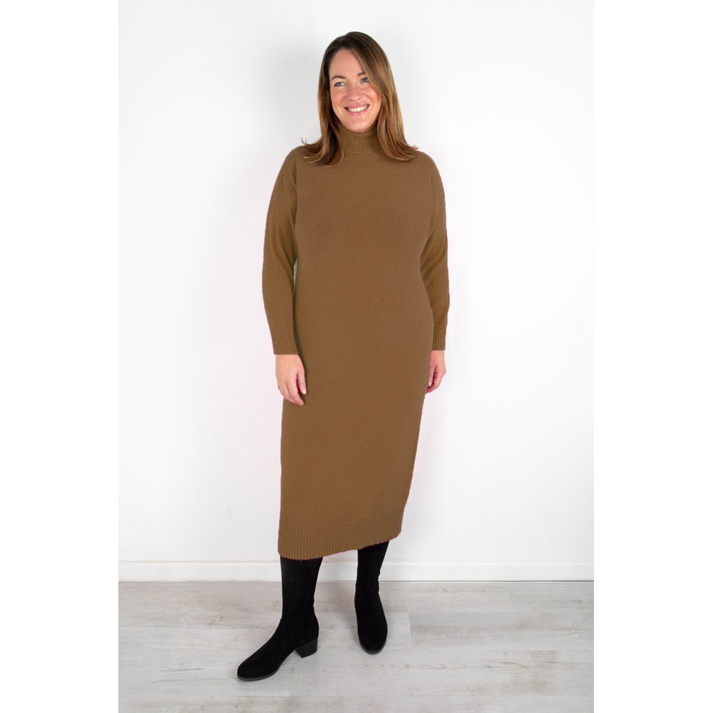 Amazing Woman Paige E Polo Neck Dress Toast