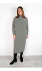 Amazing Woman Grey Marl Paige E Grey Marl Polo Neck Dress  