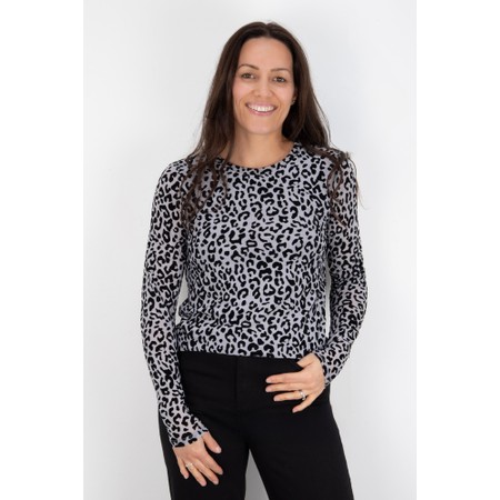 Foil International Velvet Roar Print Crew - Brown