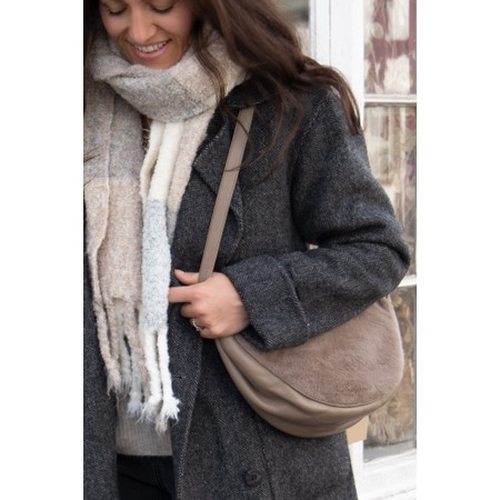 RINO AND PELLE Dalina Toffee Round Mini Crossbody Bag - Brown