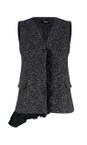 Mama B Nero Gevda JF Jacquard Frill Waistcoat  
